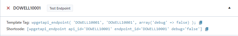 Dowell Email API validate email in WpGetAPI Plugin short code and tag