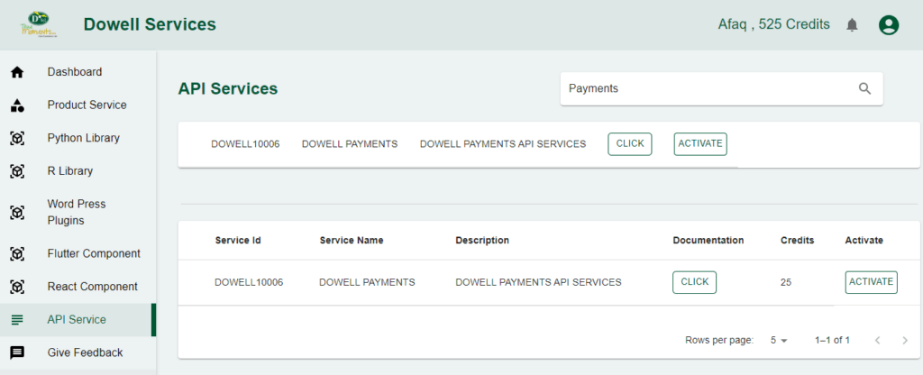 How To Get Dowell Payments API Service Key