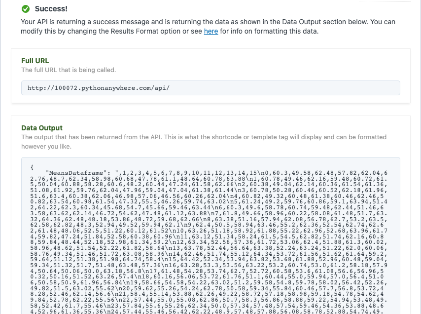 Json response