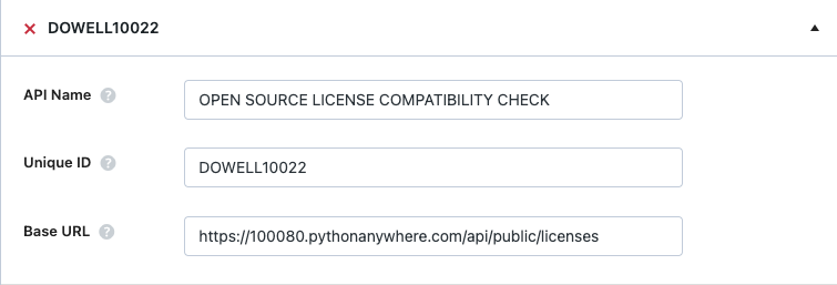 Open Source License Compatibility check API by Dowell