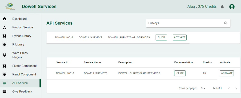 How To Get Dowell Surveys API Service Key