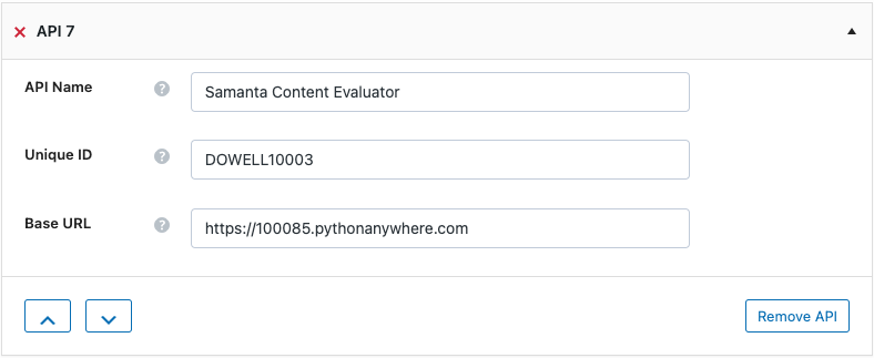 Dowell Samanta Content Evaluator API