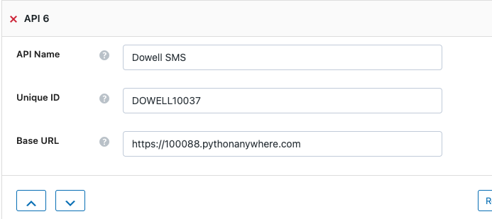 Dowell SMS API