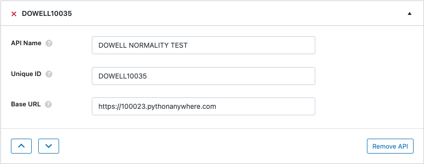 Normality Test Base Url and Unique ID