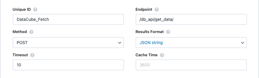 Data cube fetch data api endpoint