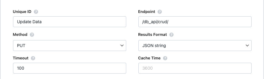 Data cube update data api endpoints
