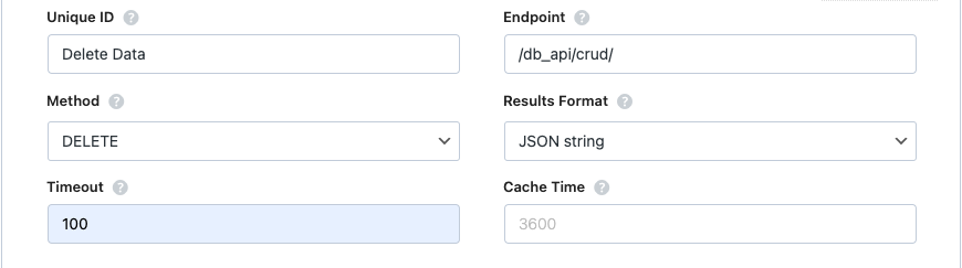 Data cube delete data api endpoints